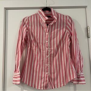 Pink & White Stripe Banana Republic Button Down